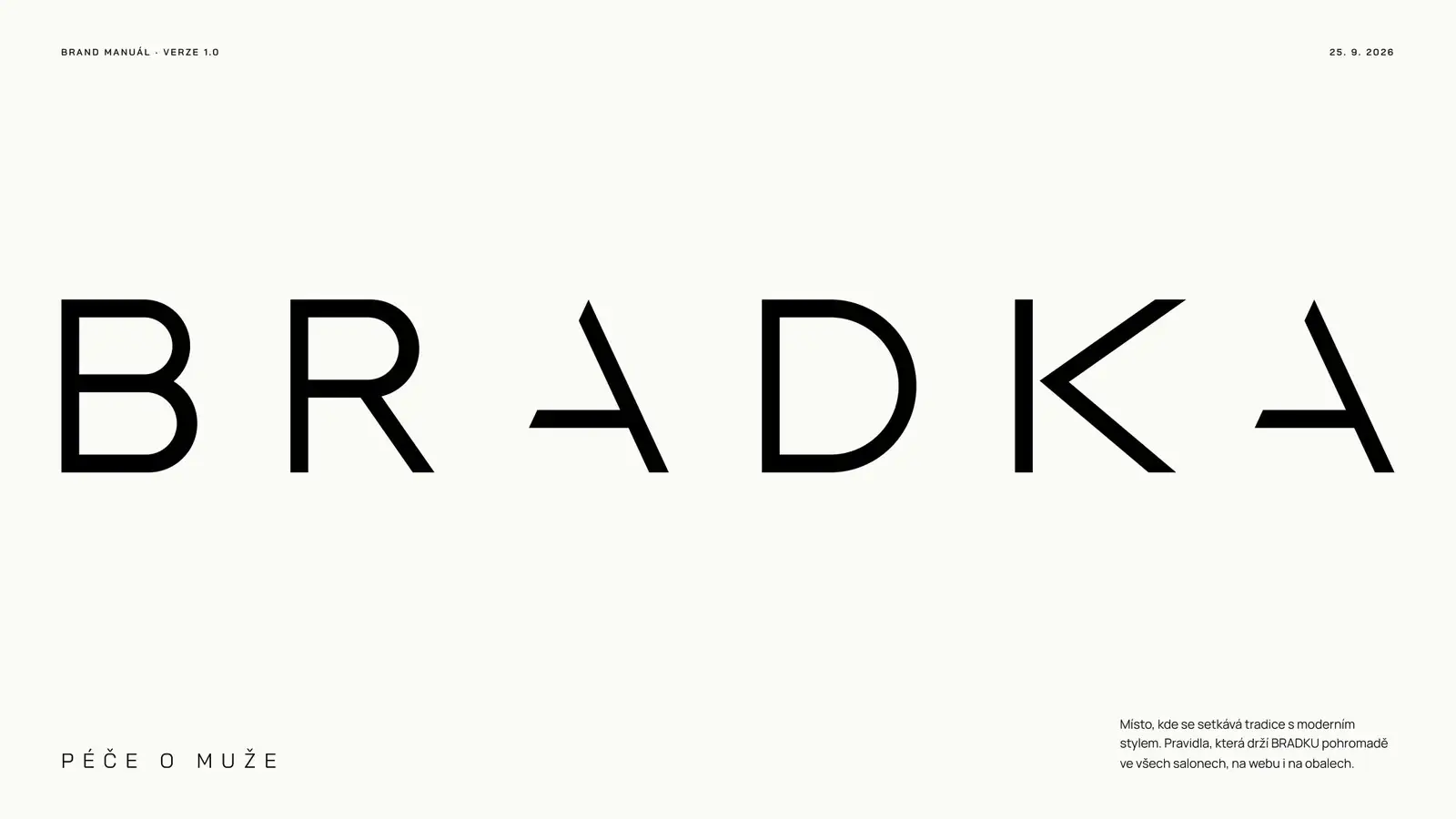 BRADKA: Titulní strana manuálu