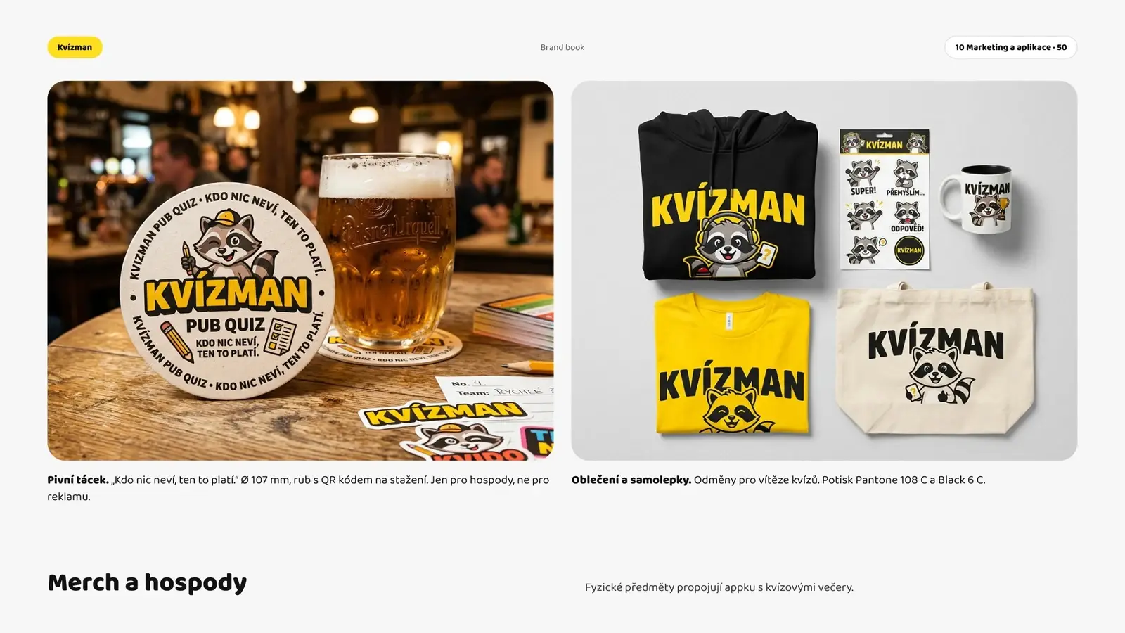 Kvízman: Ukázka aplikace značky