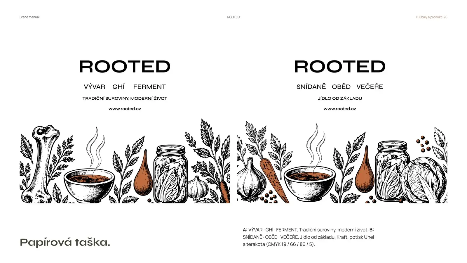 ROOTED: Ukázka aplikace značky