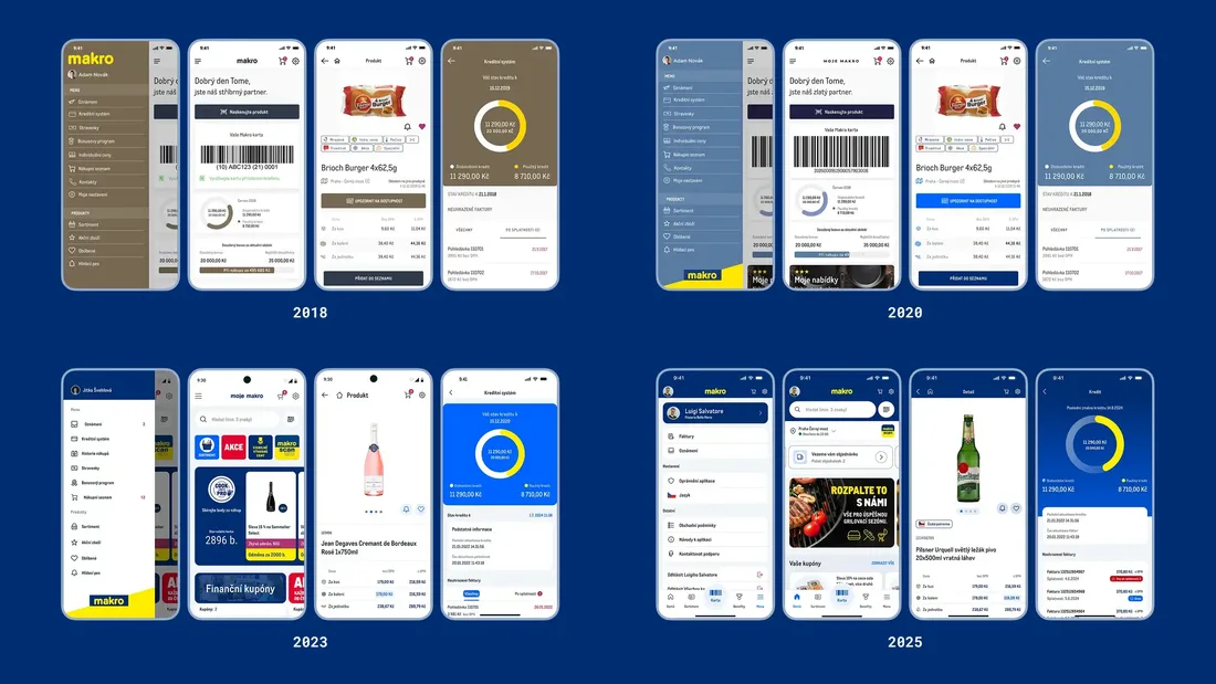 Moje Makro app evolution 2018–2025