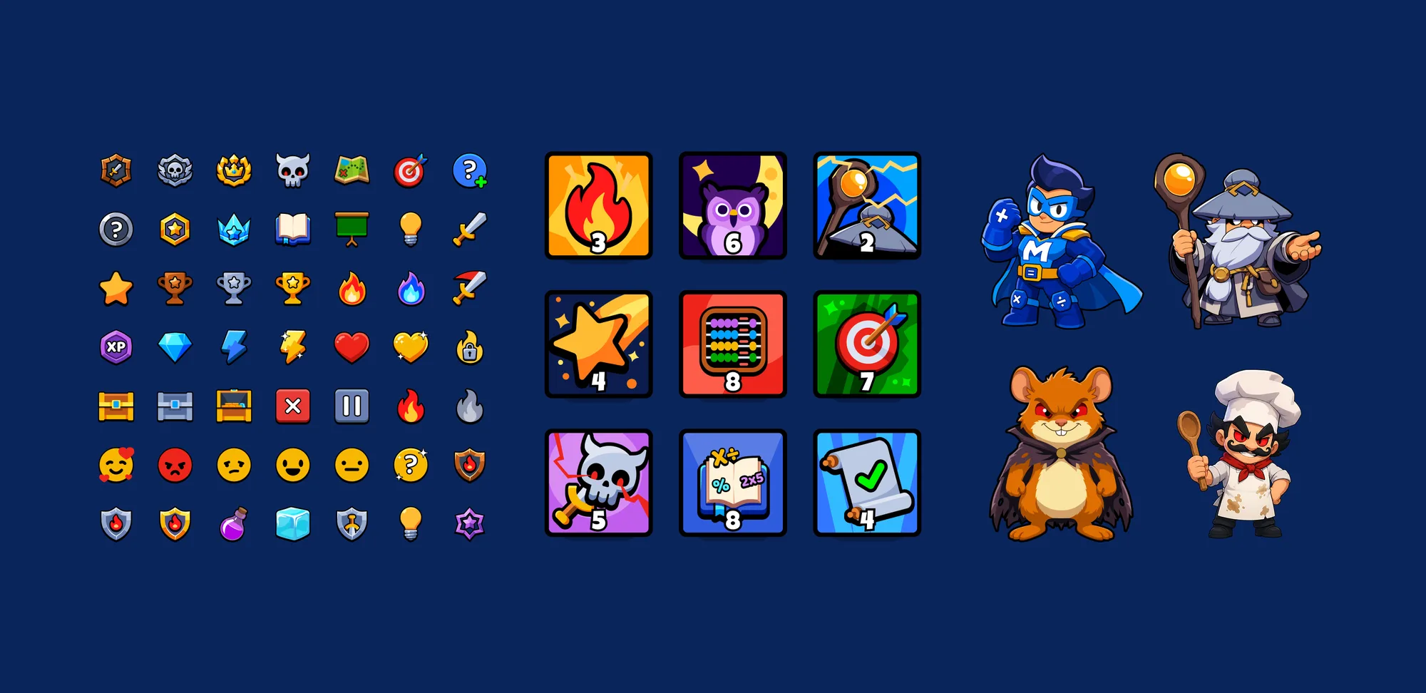 Game icons and characters