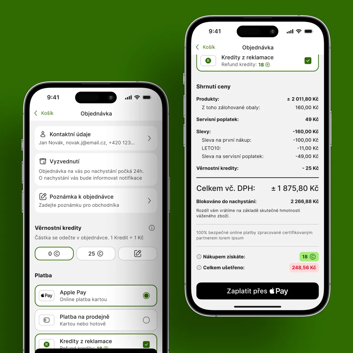 Order and payment