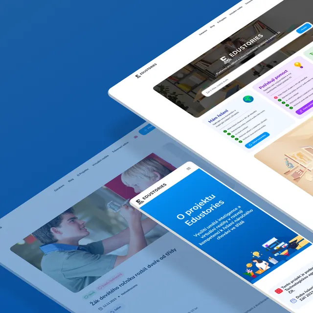 Edustories EdTech portal on a tablet