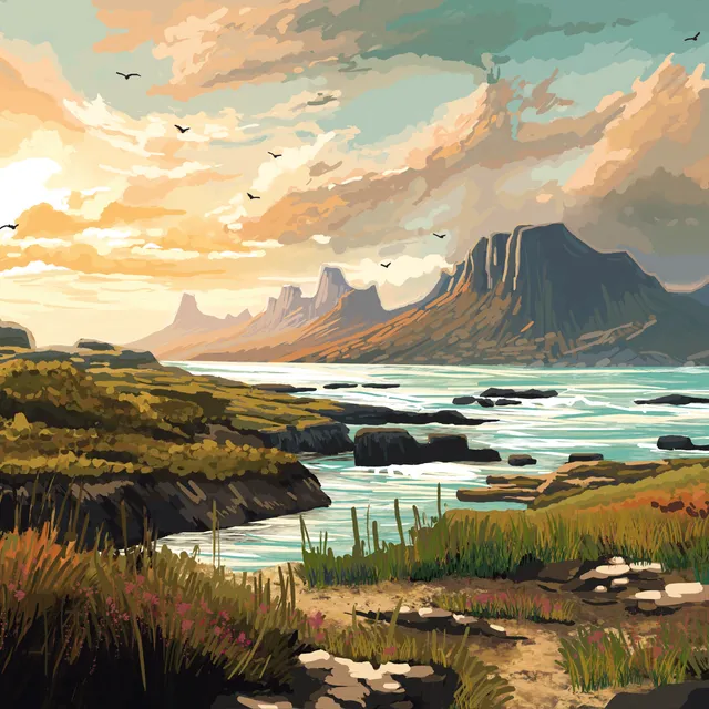 Rooibos tea label – African coastline
