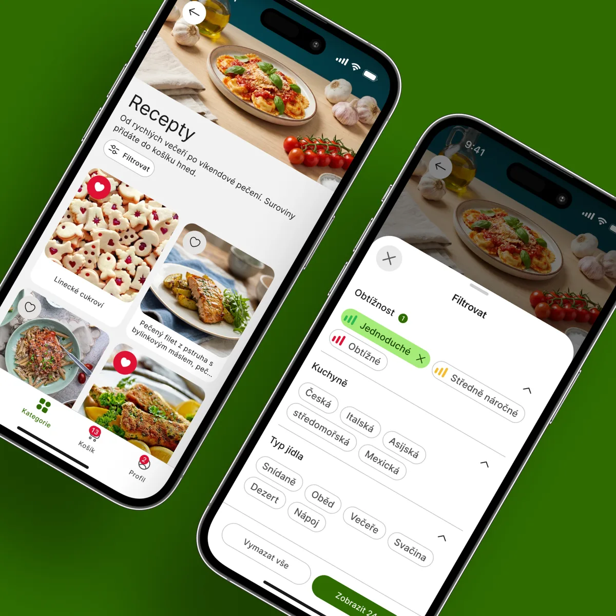 Olive – recipes and shopping list