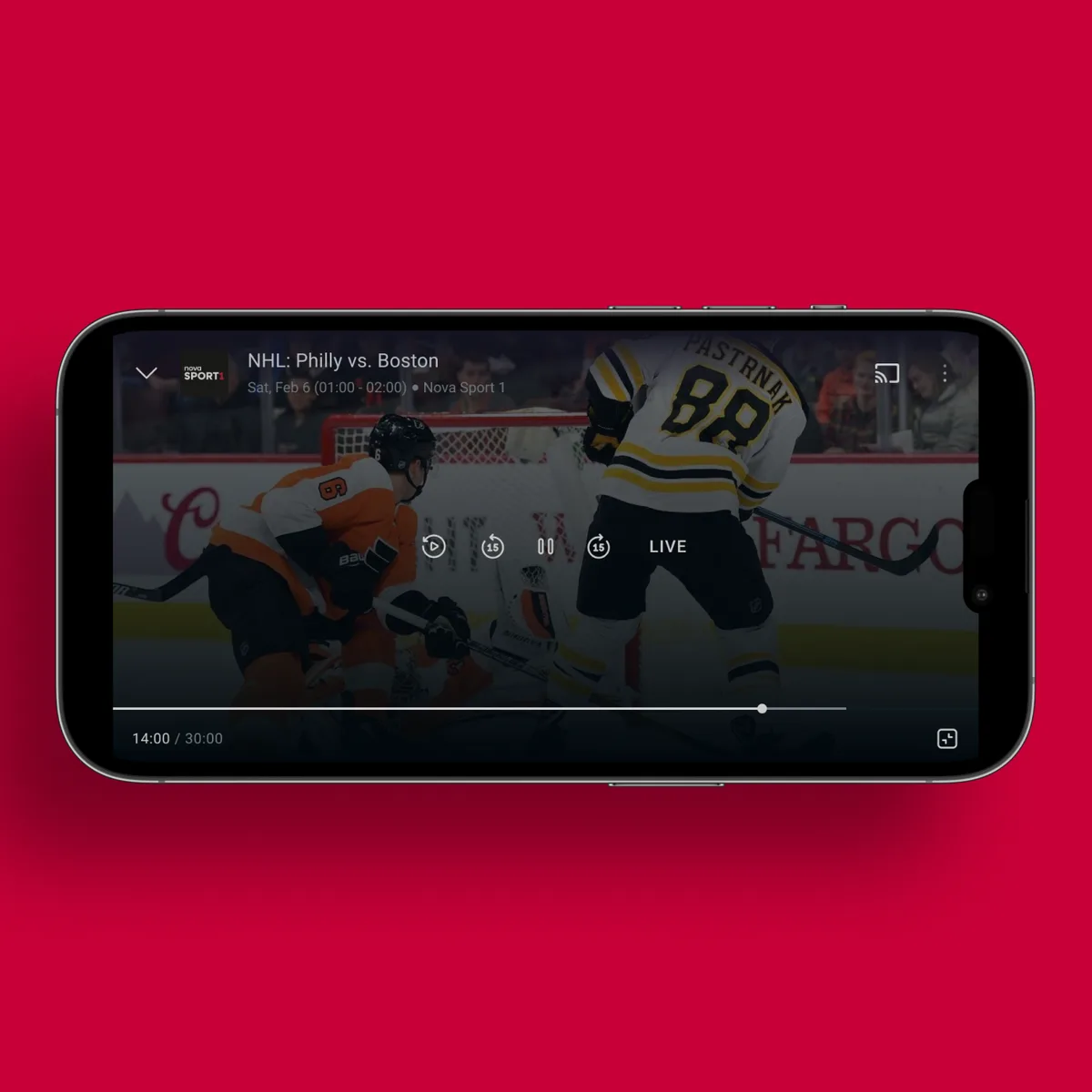 Hockey match video player