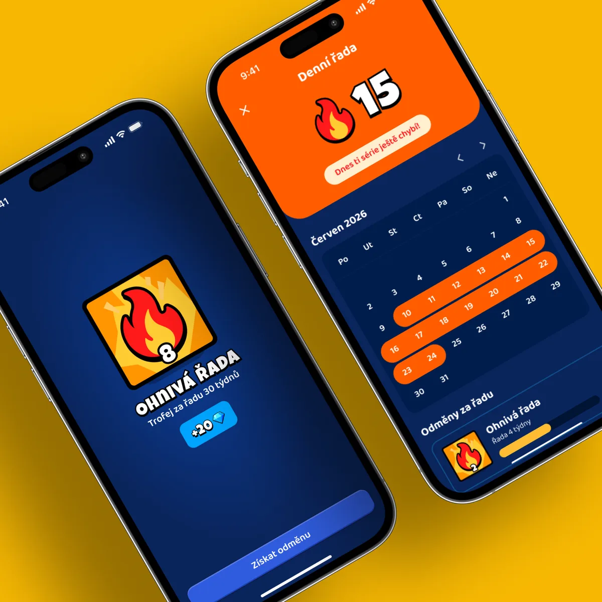 Fire streak – daily practice gamification