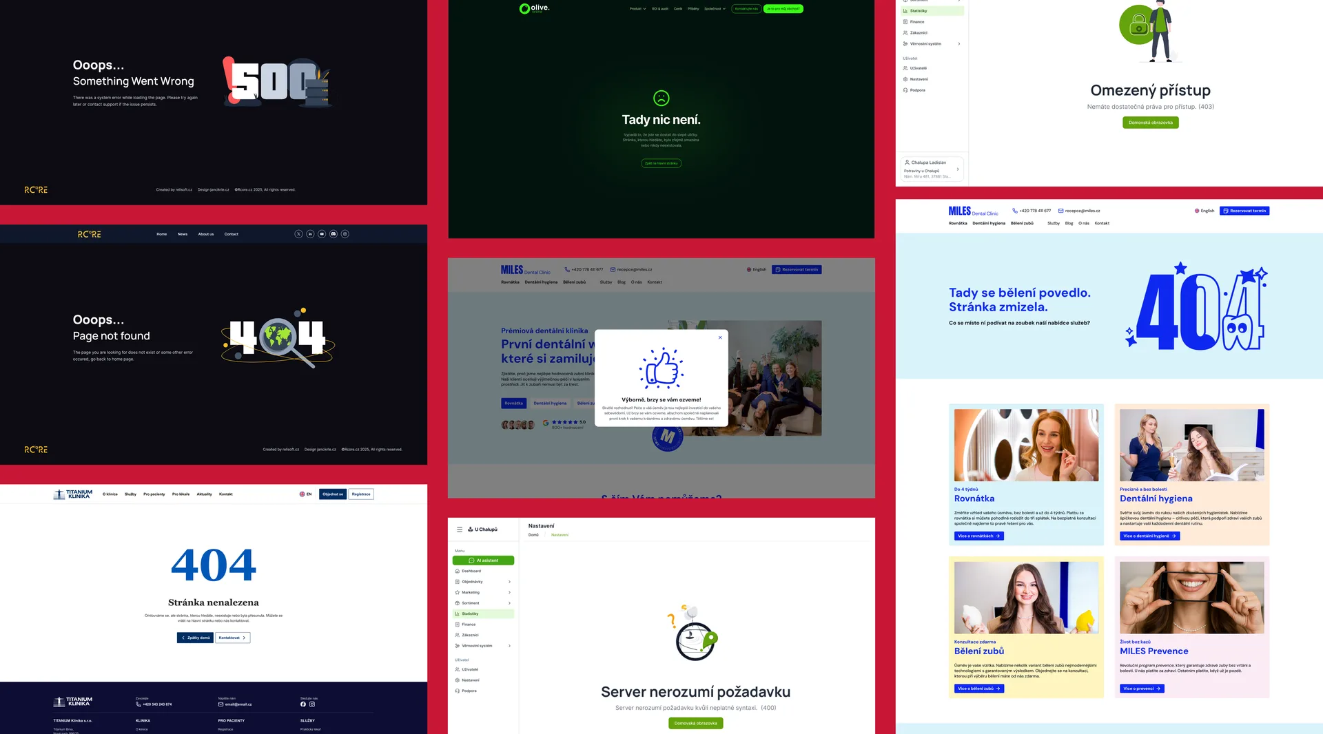 Website collage – Mathman, Mitogena and other projects